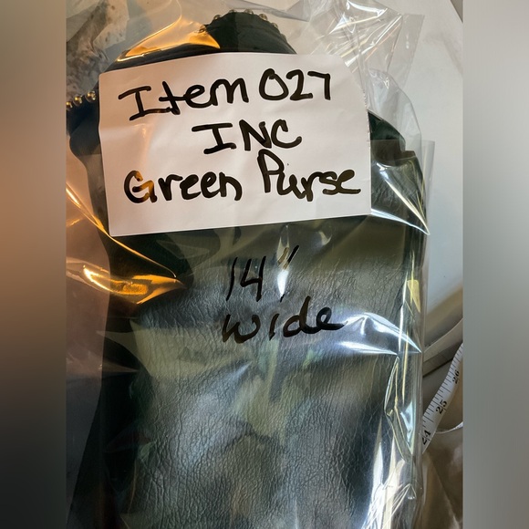 Dark green purse, Macy’s brand purse, leather purse - Picture 3 of 16